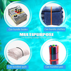 6pcs Silicone Beach Towel Bands Colorful Towel Holder Bands for Pool