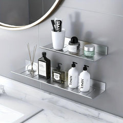 Wall Mounted Bathroom Storage Rack Hanging Shelf Stainless Steel