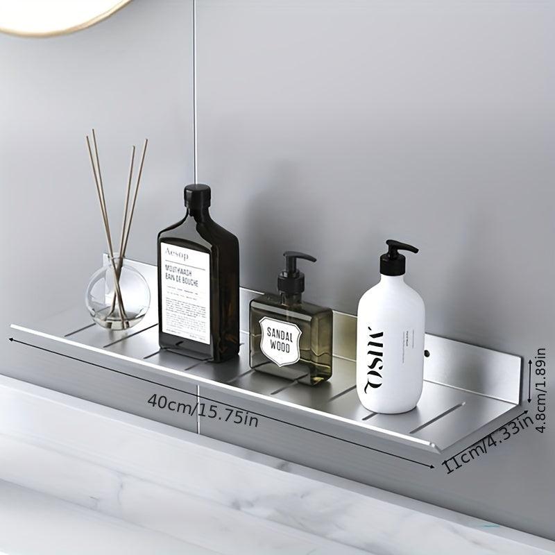Wall Mounted Bathroom Storage Rack Hanging Shelf Stainless Steel