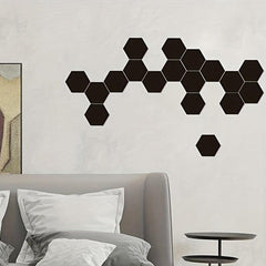 Hexagonal Mirror Stickers Acrylic Wall Decor