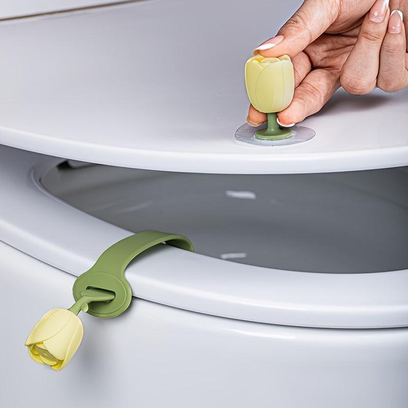 Silicone Tulip Toilet Lid Lifter Handle Touch For Hygiene