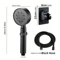 Adjustable High Pressure Shower Head - 5 Modes Wall Mounted