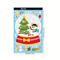 Christmas Pattern Window Sticker Electrostatic Self-adhesive Wall Decals