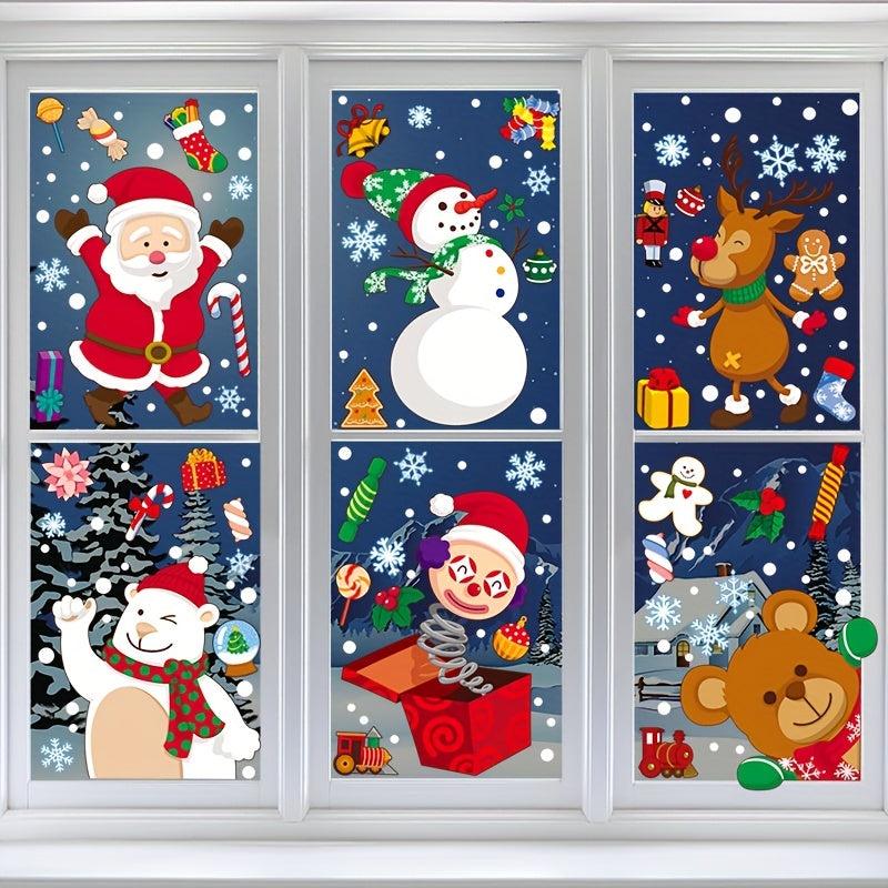 Christmas Pattern Window Sticker Electrostatic Self-adhesive Wall Decals