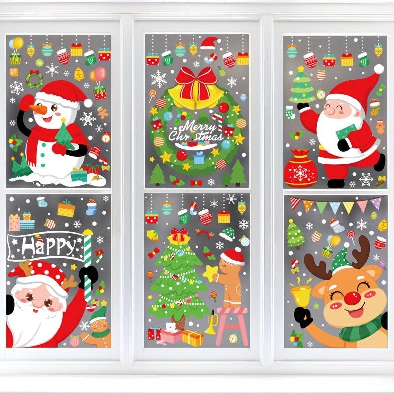 Christmas Pattern Window Sticker Electrostatic Self-adhesive Wall Decals