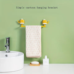 Cartoon Whale Towel Bar Wall Mounted Bathroom Towel Holder