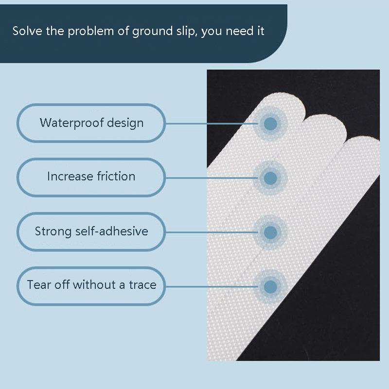5 Clear Bathroom Non-slip Stickers - Transparent Anti-slip Shower Tread Sticker