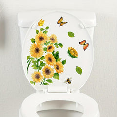 Funny Cartoon Toilet Lid Decal - Add Some Fun to Your Bathroom