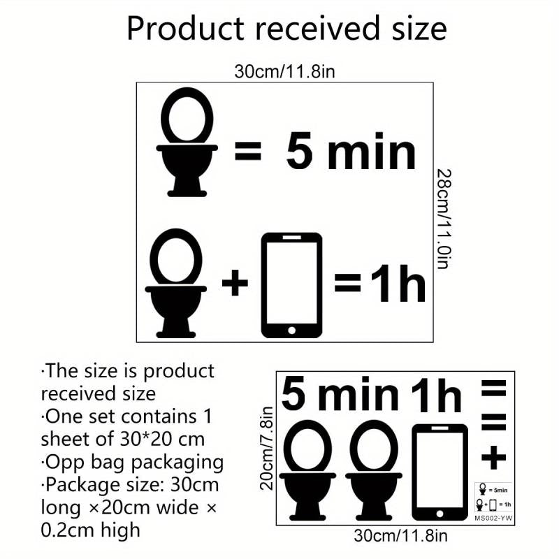 Funny Cartoon Toilet Lid Decal - Add Some Fun to Your Bathroom