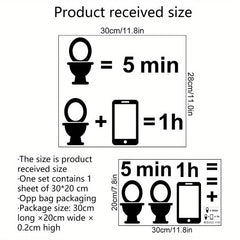 Funny Cartoon Toilet Lid Decal - Add Some Fun to Your Bathroom
