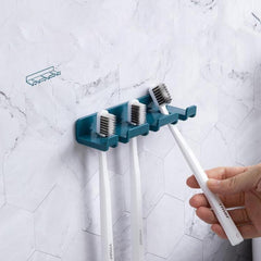 Toothbrush Holder Wall Mounted Storage Rack & Charging Hook