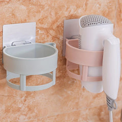 Hair Dryer Holder Wall Mounted Storage Rack Bathroom Organizer