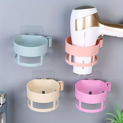 Hair Dryer Holder Wall Mounted Storage Rack Bathroom Organizer