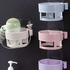 Hair Dryer Holder Wall Mounted Storage Rack Bathroom Organizer