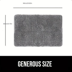 Soft Chenille Floor Mat with Rubber Backing