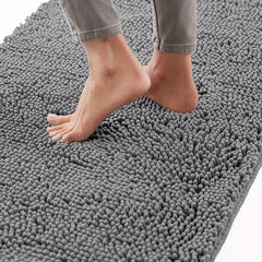 Soft Chenille Floor Mat with Rubber Backing