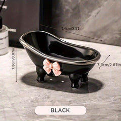 Bathtub Ceramic Soap Dish Holder Bathroom Decor