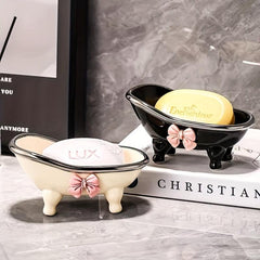 Bathtub Ceramic Soap Dish Holder Bathroom Decor