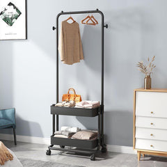 Nordic Floor Coat Rack Clothes Hat Drying Storage Rack