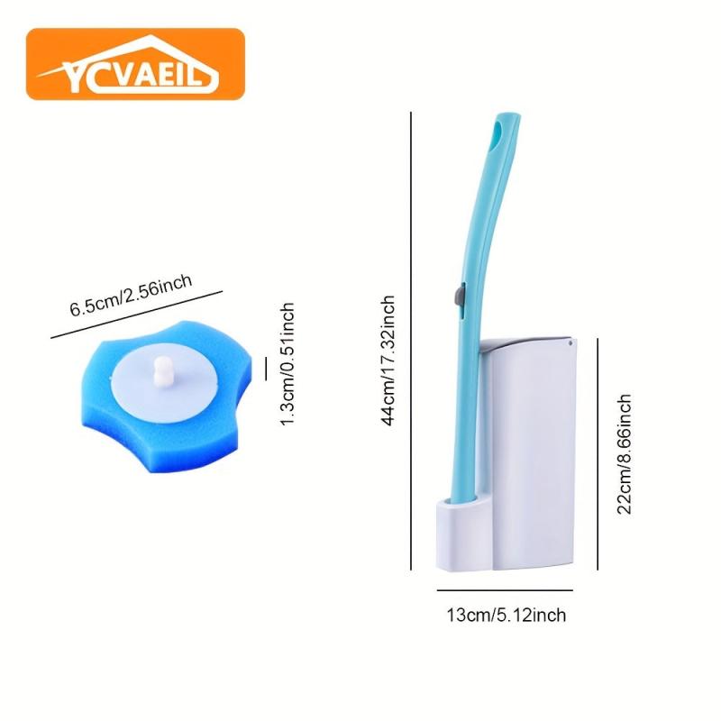 10pcs Disposable Toilet Brush Replacement Set Bathroom Cleaning Brush