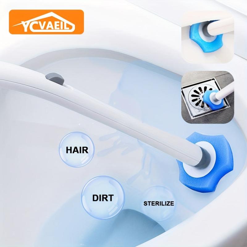 10pcs Disposable Toilet Brush Replacement Set Bathroom Cleaning Brush