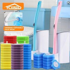 10pcs Disposable Toilet Brush Replacement Set Bathroom Cleaning Brush