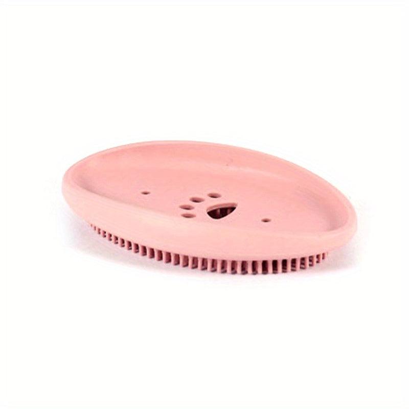 Silicone Soap Box with Brush Drain Soap Tray for Home Kitchen Bathroom