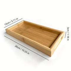 Bamboo Bathroom Vanity Tray - Small Decorative Wood Tray for Perfume