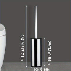 Toilet Brush Set Stainless Steel Vertical Toilet Cleaning Brush