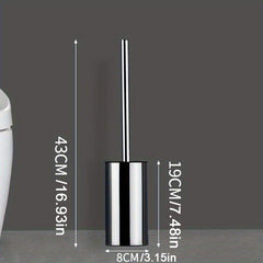 Toilet Brush Set Stainless Steel Vertical Toilet Cleaning Brush