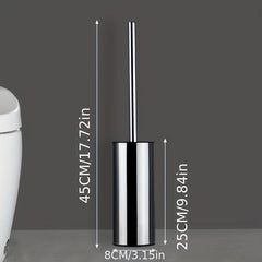 Toilet Brush Set Stainless Steel Vertical Toilet Cleaning Brush