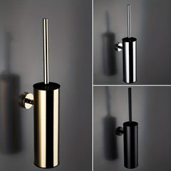 Toilet Brush Set Stainless Steel Vertical Toilet Cleaning Brush