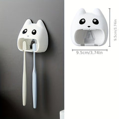 1pc Toothbrush Holder Storage Rack Wall Mounted Bathroom Organizer