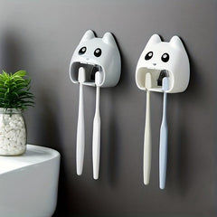 1pc Toothbrush Holder Storage Rack Wall Mounted Bathroom Organizer