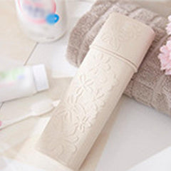 Carved Flower Toothbrush Case Portable Travel Plastic Toothbrush Case