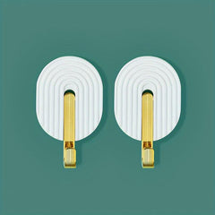 2pcs Self-adhesive Punch Hook for Bathroom Kitchen Bedroom