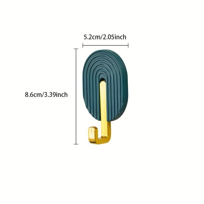 2pcs Self-adhesive Punch Hook for Bathroom Kitchen Bedroom