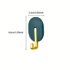 2pcs Self-adhesive Punch Hook for Bathroom Kitchen Bedroom