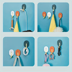2pcs Self-adhesive Punch Hook for Bathroom Kitchen Bedroom