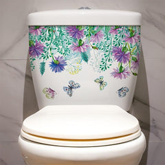 Toilet Decals Bathroom Decals Self adhesive Wall Stickers Toilet Lid Decal