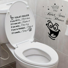3Pcs Toilet Happy Face Peeping Stickers Bathroom Decoration