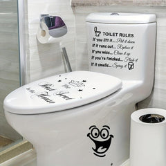 3Pcs Toilet Happy Face Peeping Stickers Bathroom Decoration