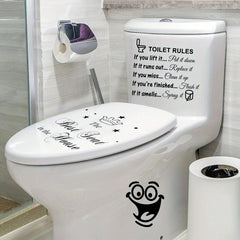 3Pcs Toilet Happy Face Peeping Stickers Bathroom Decoration