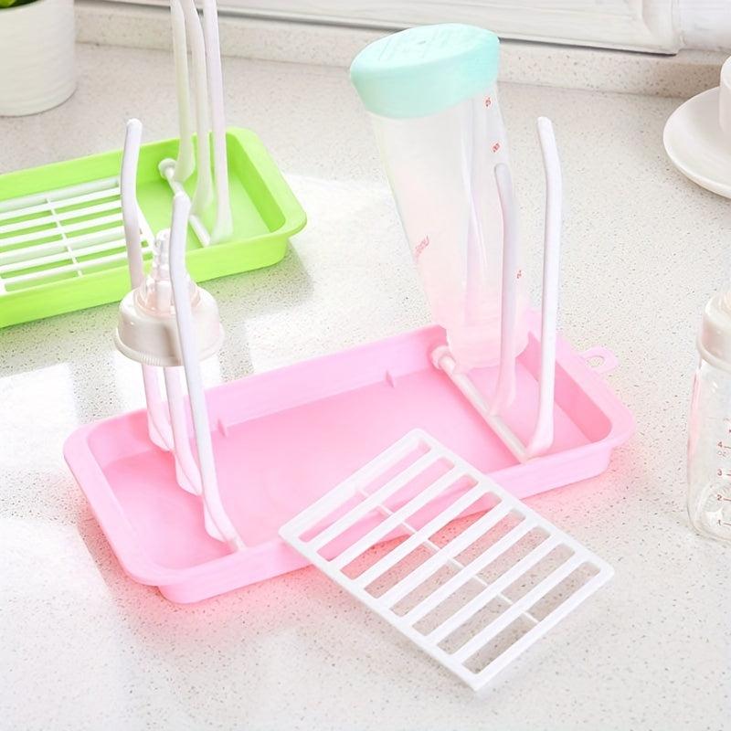 Baby Bottle Drying Rack with Drainer Tray - Countertop Bottle Dryer Holder