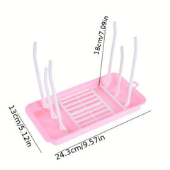 Baby Bottle Drying Rack with Drainer Tray - Countertop Bottle Dryer Holder