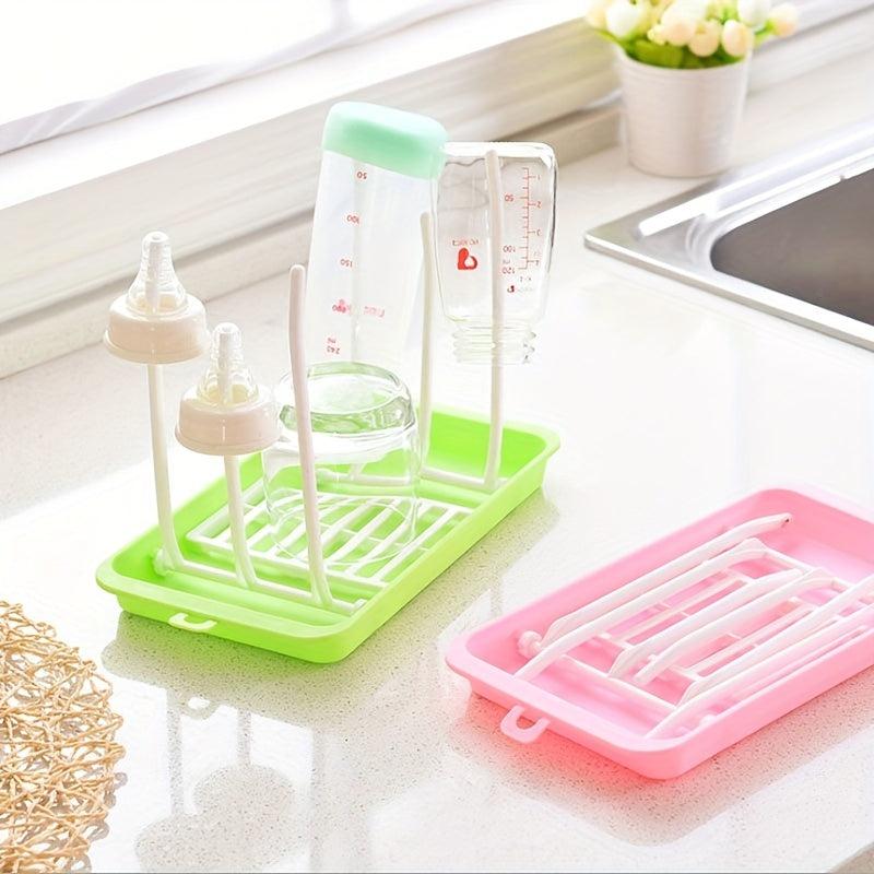 Baby Bottle Drying Rack with Drainer Tray - Countertop Bottle Dryer Holder