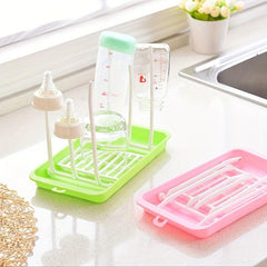 Baby Bottle Drying Rack with Drainer Tray - Countertop Bottle Dryer Holder