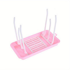 Baby Bottle Drying Rack with Drainer Tray - Countertop Bottle Dryer Holder