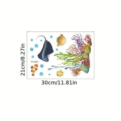 Fun Glowing Ocean World Toilet Cover Sticker