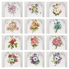 Flower Toilet Lid Decal Sticker Restroom Renovation Self-adhesive Home Accessory